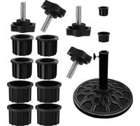 Pièces de rechange Famanu pour supports de parasol - lot de 12, couleur noire