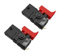 Pièces de rechange pour l ' entretien des perceuses | Paquet de 2 unités d ' outils électriques rouge avec bornes métalliques, corps compact et guide de référence des