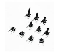 Pièces de rechange Tactile Tact Push Button 50PCS 6x6mm Switch 6 * 4.3/5/6/7/8/9/10/12mm Support horizontal broches DIP Micro(6x6x10mm)