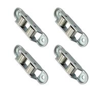 Pièces de rouleau de fenêtre de porte coulissante anciennes, quincaillerie de boîtier en aluminium à double rouleau, ensemble de 4 pièces pour les projets de réparation