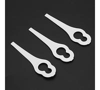 Pièces de Tondeuse à Gazon, Lames en Plastique Durables pour ALM 28 30, 50 Pièces Lames de Coupe-Herbe de Haute qualité pour Art 23 Accu, Noir, 7.5 * 2cm (White)