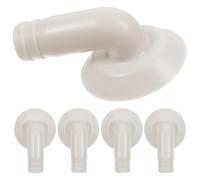 Pièces de Tuyau D'évacuation de Climatiseur 5pcs, Adaptateur Coudé 18mm | Connecteur D'unité de Climatisation, Plastique Blanc, sans Déformation ni Glissement, pour Unité Extérieure et Drainpipe