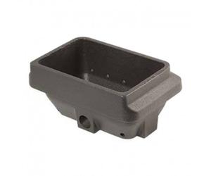 Pièces détachées Brasero en fonte creuset pour poêle à granulés 165 x 106 mm H : 75 mm bouche : 142 x 84 mm