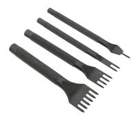 Pièces Perforatrice pour Cuir en Acier au Carbone Noir, Outil | Travail du Cuir, Dents à Pas Standard, Poignée Antidérapante, pour Pros et Amateurs, Noir