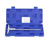 Pied à Coulisse de Profondeur 0.02mm Micromètre de Haute Précision Outil de Mesure en Acier Inoxydable Chrome Vernier Pied à Coulisse(0-200mm)
