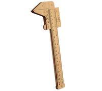 Pied à Coulisse en Bois Double Échelle pour Étudiants et Designers | Lecture Facile, Prise en Main Simple, Bois Beige, Règle Droite Multifonction, Usage Dessin
