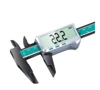 Pied à coulisse numérique de 0 à 150 mm - Grand écran LCD - Fibre de carbone de haute précision - Pour mesure de la profondeur intérieure extérieure - Vert - Conversion rapide d'unité pour loisirs