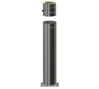 Pied au sol recoupable de 1 m, y compris le pied de cheminée - double paroi - Reuter DW-BLUE 113 mm