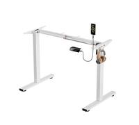 Pied Bureau Assis Debout, Bureau Reglable en Hauteur Electrique pour Plateaux de 110-160 CM Électrique, Blanc (sans Panneau)