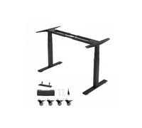 Pied Bureau Assis Debout Double Moteur, Cadre Bureau Assis Debout Électrique Réglable en Hauteur 60-125 cm pour Poste de travail