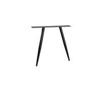 Pied conique en métal noir, tube d'acier, structure KD, 2 positions de montage - Woood, Tablo - 79x10x72 cm
