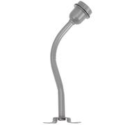 Pied D’éclairage Incurvé Étanche E27, Support de Lampe Portable Rapide | Compatibilité Douille E27, Accessoire en Fer Argenté, Usage Intérieur ou Extérieur, Démontage Simple