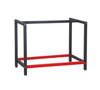 Pied d’établi 100x57x81 cm Acier Anthracite Rouge Support Table Travail Emballage Atelier Dépôt