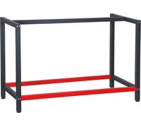 Pied d’établi 125x57x81 cm Acier Anthracite Rouge Support Table de travail Emballage Atelier Dépôt