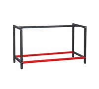 Pied d’établi 150x57x81 cm Acier Anthracite Rouge Support Table de Travail Emballage Atelier Dépôt