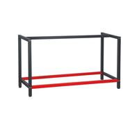 Pied d’établi 150x57x81 cm Acier Anthracite Rouge Support Table de travail Emballage Atelier Dépôt