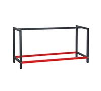 Pied d’établi 175x57x81 cm Acier Anthracite Rouge Support Table de Travail Emballage Atelier Dépôt