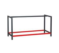 Pied d’établi 175x57x81 cm Acier Anthracite Rouge Support Table de travail Emballage Atelier Dépôt