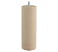 Pied de lit cylindrique en hêtre brut 200mm