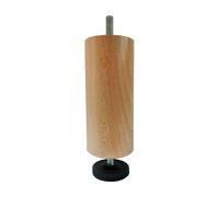 Pied de lit Réglable H12cm D5.5cm vernis naturel filetage 8mm