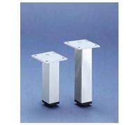 Pied de meuble carré en aluminium 30x30-H100mm-argent anodisé HETTICH