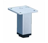 Pied de meuble carré en aluminium 30x30-H120mm-argent anodisé HETTICH