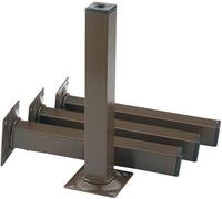 Pied de meuble chromé 25x25mm H.200mm Plaque 4 pcs/kit ELEMENT SYSTEM