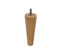 Pied De Meuble Conique Fixe Hêtre Brut Blanc/Beige, 15 Cm