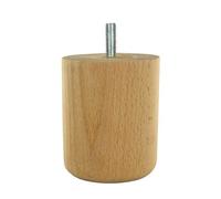 Pied de meuble en bois - rond 68 mm - hauteur 80 mm - M8 CUIVRERIE CENTRALE
