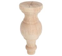Pied de Meuble en Bois Rond, Colonne Décorative Française pour Canapé | Bois Massif Couleur Kaki, Patins Antidérapants Intégrés, du Bruit, Rénovation DIY D’un Sofa ou Pouf