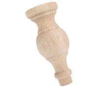 Pied de Meuble en Bois Rond, Colonne Décorative Française pour Canapé | Bois Massif Patins Antidérapants Intégrés, Finition Résistante aux Rayures, pour Buffet, Table D’appoint et Rénovation Maison