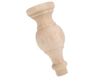 Pied de Meuble en Bois Rond, Colonne Décorative Française pour Canapé | Bois Massif Patins Antidérapants Intégrés, Finition Résistante aux Rayures, pour Buffet, Table D’appoint et Rénovation Maison