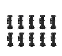 Pied de Meuble Réglable en Plastique Noir 12cm pour Canapé | Pp, Base Épaissie et Patin Allongé, Charge Renforcée, pour Bibliothèque