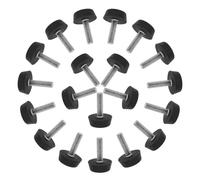 Pied de meuble SOURCING MAP Pieds à visser M6 x 20mm x 22mm Pieds de Nivellement Réglable Patin Chaise Protecteurs Noir 20Pcs
