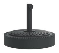Pied de parasol 25 kg avec motif ligné, PE et béton, mât Ø 38/48 mm, pied stable pour jardin, balcon, terrasse, avec 2 adaptateurs, résistant aux intempéries et peu encombrant