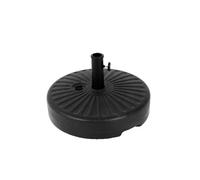 Pied de parasol à lester - WELLTIN - Plastique PEHD 19L - Pour mât Ø35-48 mm - Noir