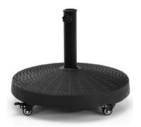 Pied de Parasol à Roulettes COSTWAY φ52CM 23KG, Socle Parasol Extérieur pour Mâts de Parasol 38/48 mm