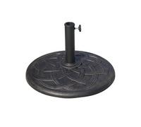 Pied de parasol base de lestage de parasol rond résine imitation fonte motif rosace diamètre 57 cm poids net 19 Kg
