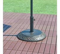 Pied de parasol 'Bisegna' béton Ø50x7cm rond avec motif bronze 25 kg
