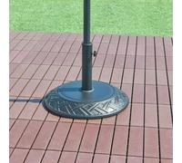 Pied de parasol 'Bisegna' béton Ø50x7cm rond avec motif noir 25 kg
