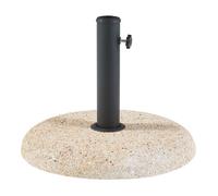 Pied de parasol Bitritto avec adaptateurs 37 42 52 58 mm aspect pierre beige
