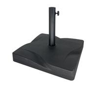 Pied de parasol carré,base de parasol en résine coloris noir - Longueur 41.5 x Profondeur 41.5 x Hauteur 35 cm -JUANIO