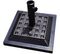 Pied de Parasol COSTWAY 13 KG pour pour Mât Ø 38mm ou 48mm , Forme Carré , Convient pour Balcon, Jardin, Plage, Bronze