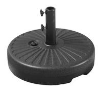 Happy Garden Pied de parasol droit BREST noir - mât de parasol compatible de 38 à 48mm - remplissage eau ou sable