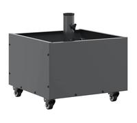 vidaXL Support pour parasol Anthracite 45x45x45 cm Acier - Roulable, Ajustable 360°