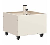 vidaXL Support pour parasol blanc 45 x 45 x 45 cm en acier