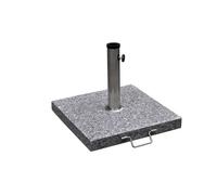 Pied De Parasol En Granit Poli 30 Kg Avec Roues + Poignée 38 À 48 Mm Gris Helloshop26 2202026/2 Multicolore