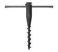 Pied de Parasol en Métal, Support de Parasol, Poteau pour Toile Ombrage, Piquet de Terre à Vsser, Support de Séchoir Rotatif, Support de Mât pour Jardin, Support Parasol Balcon