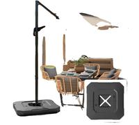 Pied de parasol, en PEHD, avec lestage amovible, noir