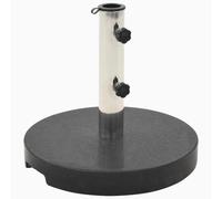 vidaXL Pied de parasol Granit 20 kg Rond 40 cm de diamètre Noir